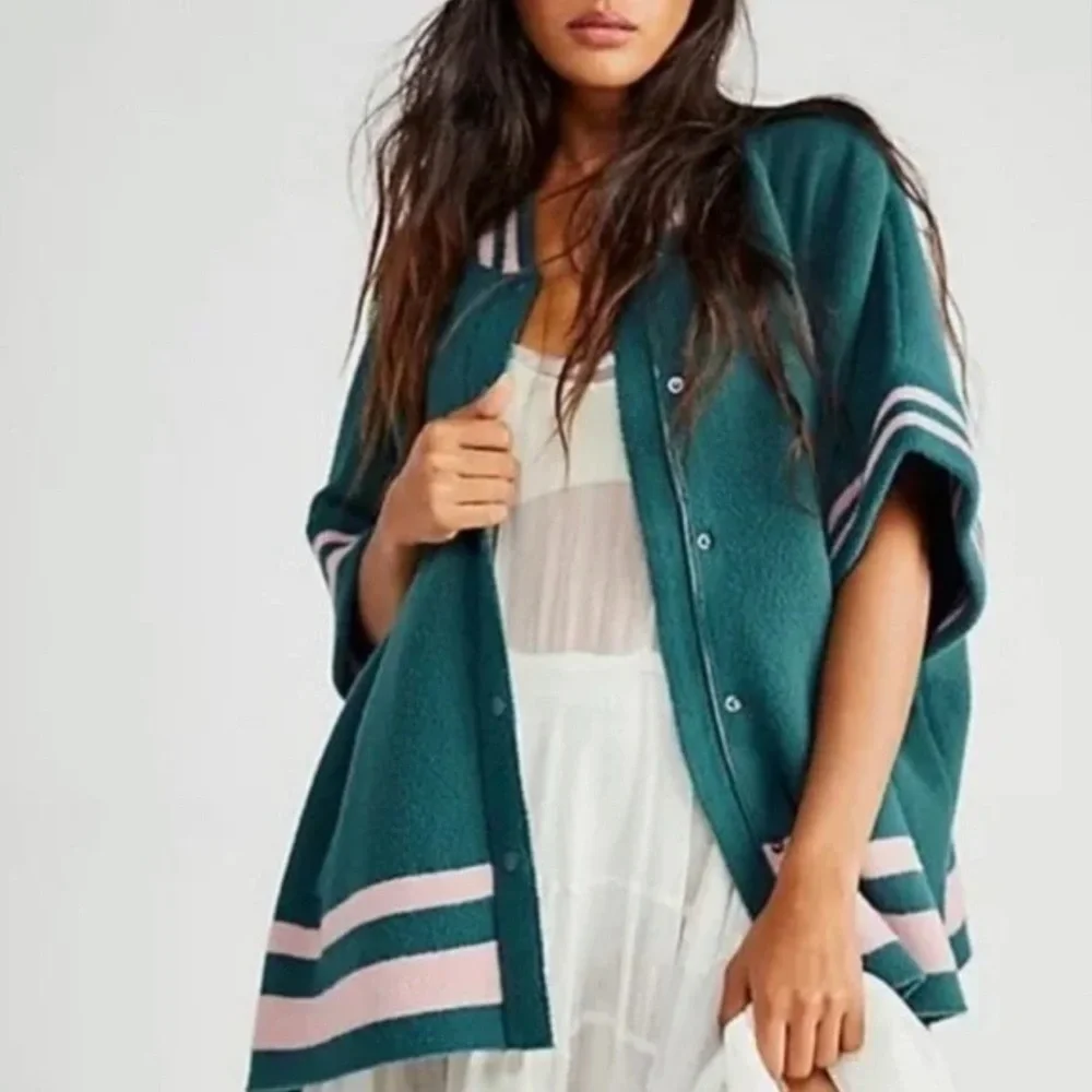 Free people Pep Rally Stripe Poncho